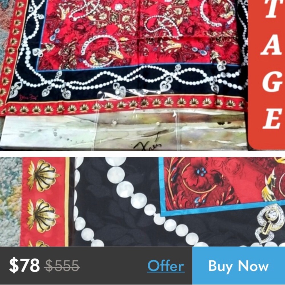 Diane Frez Original Silk Scarf - Picture 5 of 7